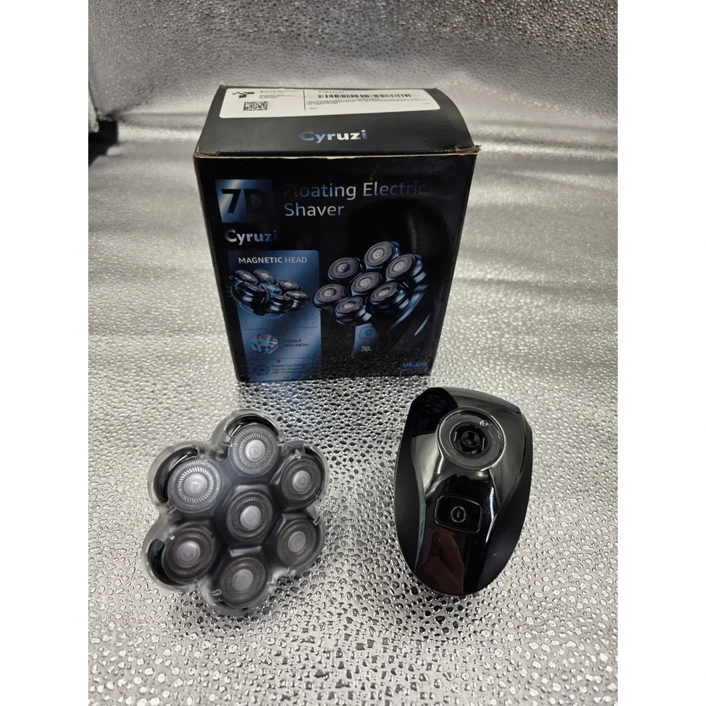Cyruzi 7D Floating Head Shaver MS-689 Electric Razor for Bald Men Waterproof LED